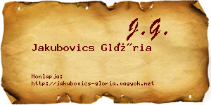 Jakubovics Glória névjegykártya